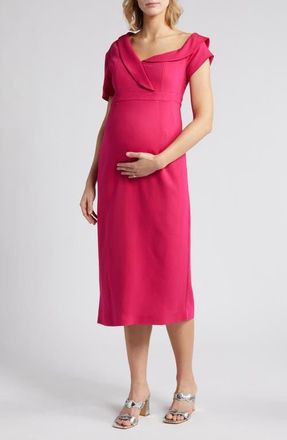 Emilia George Lauren Off Shoulder Dress in Pink at Nordstrom, Size X-Large