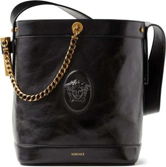Versace Pivot Kleine Beuteltasche aus Leder