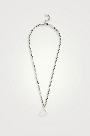 Givenchy Giv Cut Colored Pendant Necklace_Optic White