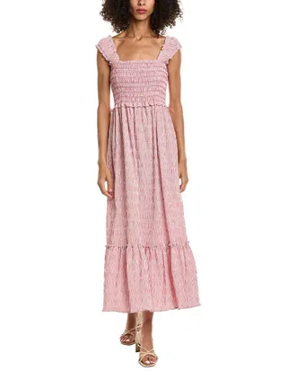 Max Studio Smocked Tiered Maxi Dress