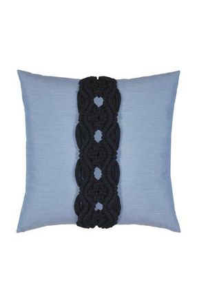 Elaine Smith Palomar Handknotted Macrame Indoor & Outdoor Woven Accent Pillow in Indigo at Nordstrom, Size 20X20