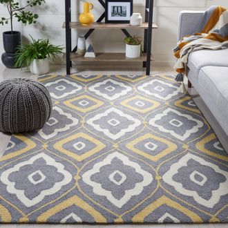 Safavieh Four Seasons Hand Made Area Rug, Grey / Ivory Contemporary Style Non-Shedding