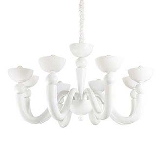 Netlighting Bon Bon 8 Light Multi Arm Chandelier White Finish E14