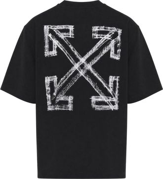 Off-white Mens T-Shirt Crewneck Black Cotton T-Shirts And Polos