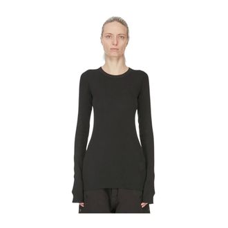 Rick Owens Basic LS T - Dames - Tops - Zwart - Maat: S Katoen