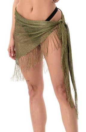 Nicole Miller Netted Sarong in Olive at Nordstrom Rack