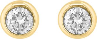 Effy 14K Gold Plated Sterling Silver Diamond Stud Earrings at Nordstrom Rack