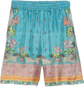 Pierre-Louis Mascia Pierre Louis Mascia Womens Printed Silk Shorts