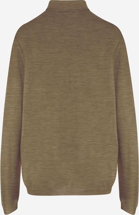 Frankie Shop Womens Polo Shirt Wool-Blend Taupe Melange Tops