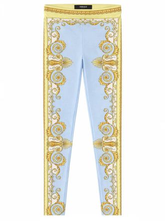 Versace Baroque Print Golden Scrolls Leggings