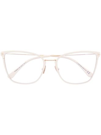 Tom Ford Eyewear cat-eye frame glasses - Neutrals