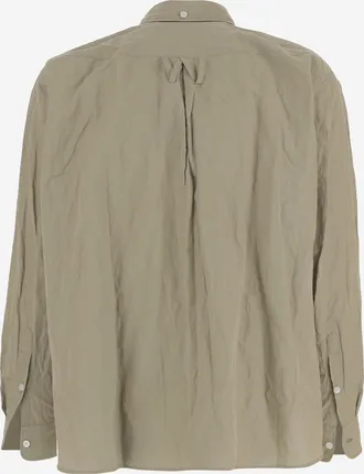 Willy Chavarria Mens Shirt Cotton-Blend Khaki
