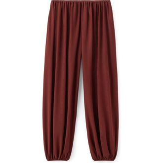 Mango Pleated Balloon Pants in Russet at Nordstrom, Size X-Small