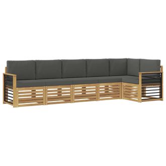 vidaXL Conjunto De Sof&aacute;s De Exterior 6 Pcs Blanco Y Antracita Vidaxl