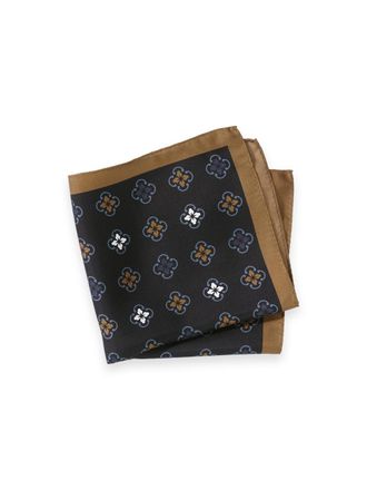 Paul Fredrick Medallion Silk Pocket Square