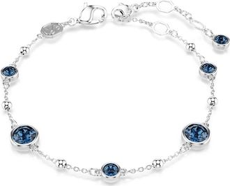 Swarovski Accessoires, Dames, Grijs, ONE Size, Elegante Kristallen Armband in Blauw