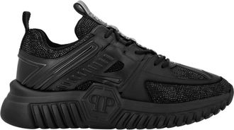 Philipp Plein Supersonic Runner Sneaker - unisex - Sneakers - Zwart - 36 EU - Leer - Schoenen
