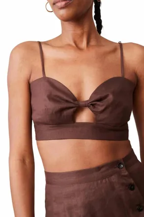 Caron Callahan Carla Bralette In Chocolate