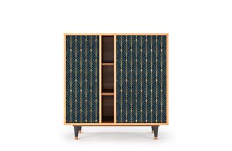 StoryZ Aparador azul y amarillo 3 puertas L 94 cm