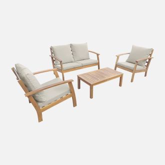 Sweeek Conjunto De Jard&iacute;n De Madera, 4 Plazas