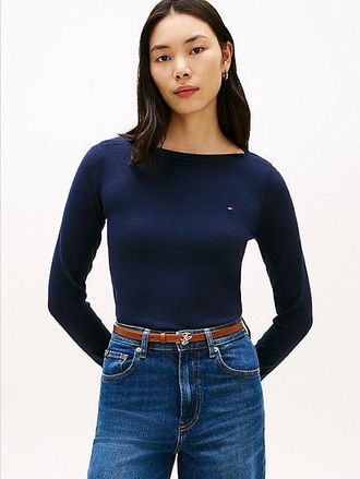 Tommy Hilfiger Jersey de punto con cuello barco y botones