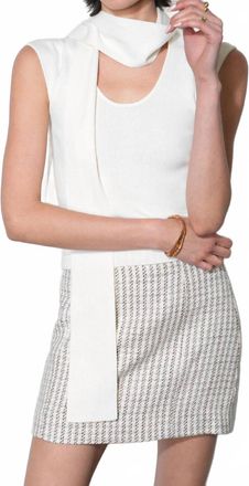 Greylin Womens Hannah Scarf Knit Top In White