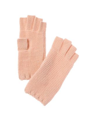 Portolano Stitched Cashmere Fingerless Gloves