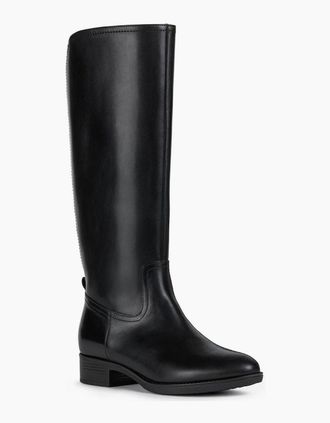 Geox Womens Geox D Felicity Leather Womens Black Boots - Size: 7.5
