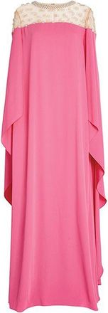 Carolina Herrera Peony Embellished Kaftan Gown Size S