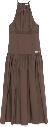 Patrizia Pepe Abito midi in popeline - Marrone