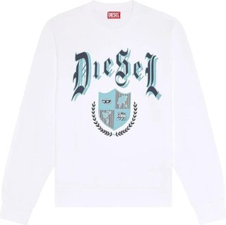 Diesel Casual Sweatshirt - Heren - Sweatshirts - Wit - S - Katoen - Hoodies & sweatvesten