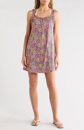 Maaji Magnolia Cover-Up Minidress in Purple at Nordstrom Rack, Size Medium