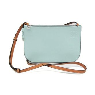 Loewe Pre-owned Cross Body Bags, female, Blue, Size: ONE SIZE Pre-owned Gate Double Zip Pouch