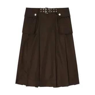 Ganni Mujer, Faldas, Marr&oacute;n, Talla: XS
