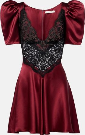 Rodarte Abito da cocktail in seta con pizzo