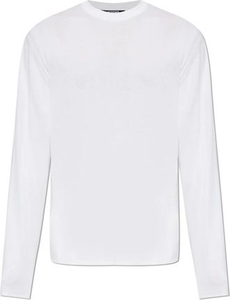 Jacquemus Trui met geborduurd logo - Heren - Ronde hals truien - Beige - L - Wol - Truien & Vesten