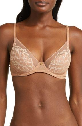 Natori Flora Underwire Contour Bra in Glaze/Cash at Nordstrom, Size 30Ddd
