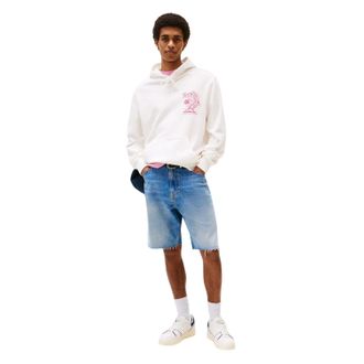 Tommy Jeans Heren Jeans Genie Katoenen Hoodie (Ecru)