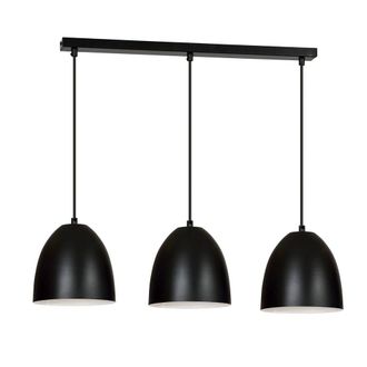 Wonderlamp Regleta de techo estilo n&oacute;rdico con 3 pantallas negro y blanco