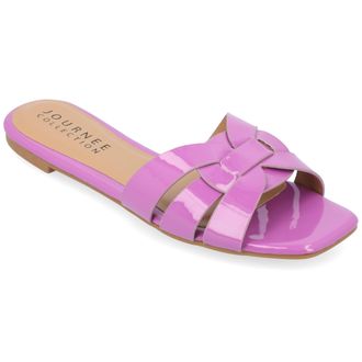 Journee Collection Women & apos;s Arrina Medium and Wide Width Flat Sandals