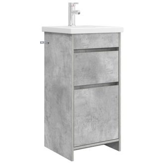 vidaXL Vanidad De Ba&ntilde;o Con Lavabo Gris Hormig&oacute;n 42 X 40 X 84,5 Cm Vidaxl