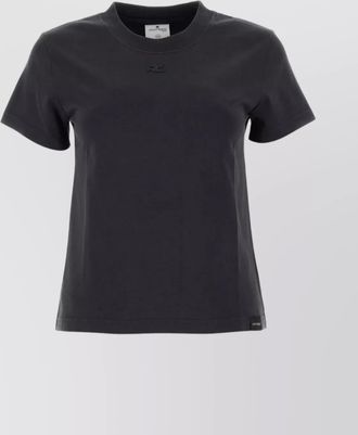 Courrèges logoed crew-neck t-shirt in pure cotton