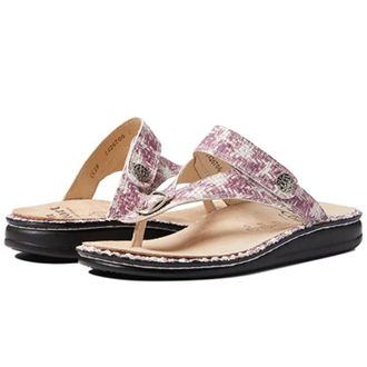 Finn Comfort Womens Finn Comfort Alexandria Thong Berry Treccia Slip On Sandals HTAT502