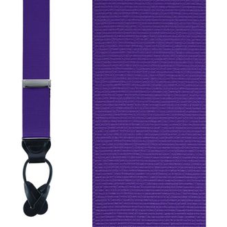 Trafalgar Store Phoenix 38mm Grosgrain Non Stretch Ribbon Button End Suspenders in Deep Purple at Nordstrom