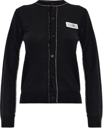Maison Margiela Cardigan met decoratieve stiksels - Dames - Vesten - Zwart - S - Truien & Vesten