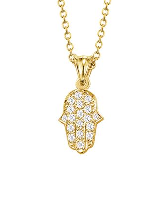 I.Reiss Company 14K 0.20 Ct. Tw. Diamond Hamsa Necklace