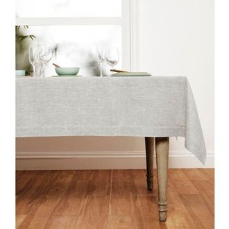 Solino Home Linen Tablecloth - Athena in Oyster Grey at Nordstrom, Size Xx-Small/x-Small