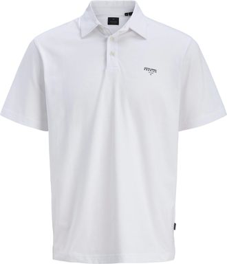 Jack & Jones Poloshirt JACK & JONES JPRBLATYLER SS POLO, Herren, Gr. XXL, hellwei&szlig;, Jersey, Obermaterial: 96% Baumwolle, 4% Elasthan, unifarben, regular fit normal