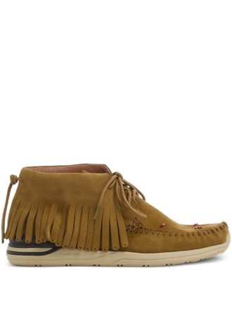 Visvim fringed-detail desert boots - men - Calf Suede/Calf Leather/Rubber - 10 - Brown