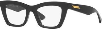 Bottega Veneta 50mm Rectangle optical glasses in Blue at Nordstrom